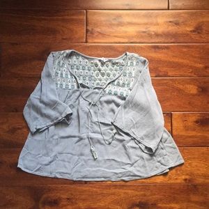 Blue-Gray Aeropostale Blouse with Pattern